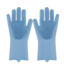 Load image into Gallery viewer, Magic Silicone Dishwashing Scrubber Dish Washing Sponge Rubber Scrub Gloves Kitchen Cleaning 1 Pair - eu - cookie - bar - testing