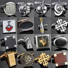 Load image into Gallery viewer, New Arrive Shirt Cufflinks Festival Christmas Cuff Links For Wedding Party FashionWooden/Knot/Dragon Men Sleeve Shirt Cufflinks - eu-cookie-bar-testing