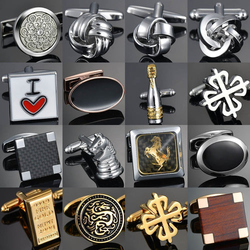 New Arrive Shirt Cufflinks Festival Christmas Cuff Links For Wedding Party FashionWooden/Knot/Dragon Men Sleeve Shirt Cufflinks - eu-cookie-bar-testing