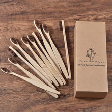 Load image into Gallery viewer, New design mixed color bamboo toothbrush Eco Friendly wooden Tooth Brush Soft bristle Tip Charcoal adults oral care toothbrush - eu-cookie-bar-testing