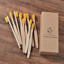 Load image into Gallery viewer, New design mixed color bamboo toothbrush Eco Friendly wooden Tooth Brush Soft bristle Tip Charcoal adults oral care toothbrush - eu-cookie-bar-testing