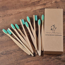 Load image into Gallery viewer, New design mixed color bamboo toothbrush Eco Friendly wooden Tooth Brush Soft bristle Tip Charcoal adults oral care toothbrush - eu-cookie-bar-testing