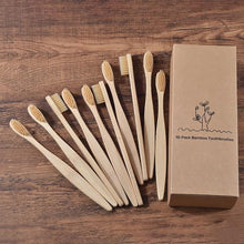 Load image into Gallery viewer, New design mixed color bamboo toothbrush Eco Friendly wooden Tooth Brush Soft bristle Tip Charcoal adults oral care toothbrush - eu-cookie-bar-testing