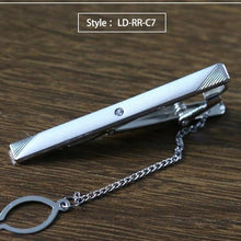 Load image into Gallery viewer, New Tie Clip Fashion Style Necktie Men Metal Silver Simple Bar Clasp Practical Bowtie Clasp Tie Pin for Mens Gift Accessories - eu-cookie-bar-testing