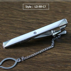 New Tie Clip Fashion Style Necktie Men Metal Silver Simple Bar Clasp Practical Bowtie Clasp Tie Pin for Mens Gift Accessories - eu-cookie-bar-testing