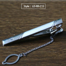 Load image into Gallery viewer, New Tie Clip Fashion Style Necktie Men Metal Silver Simple Bar Clasp Practical Bowtie Clasp Tie Pin for Mens Gift Accessories - eu-cookie-bar-testing