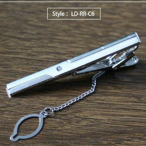 New Tie Clip Fashion Style Necktie Men Metal Silver Simple Bar Clasp Practical Bowtie Clasp Tie Pin for Mens Gift Accessories - eu-cookie-bar-testing