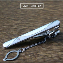 Load image into Gallery viewer, New Tie Clip Fashion Style Necktie Men Metal Silver Simple Bar Clasp Practical Bowtie Clasp Tie Pin for Mens Gift Accessories - eu-cookie-bar-testing