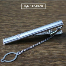 Load image into Gallery viewer, New Tie Clip Fashion Style Necktie Men Metal Silver Simple Bar Clasp Practical Bowtie Clasp Tie Pin for Mens Gift Accessories - eu-cookie-bar-testing