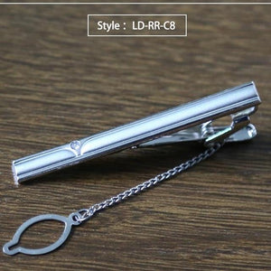 New Tie Clip Fashion Style Necktie Men Metal Silver Simple Bar Clasp Practical Bowtie Clasp Tie Pin for Mens Gift Accessories - eu-cookie-bar-testing