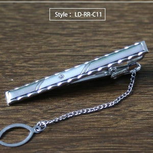 New Tie Clip Fashion Style Necktie Men Metal Silver Simple Bar Clasp Practical Bowtie Clasp Tie Pin for Mens Gift Accessories - eu-cookie-bar-testing