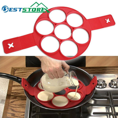 Pancake Maker Egg Ring Maker Nonstick Easy Fantastic Egg Omelette Mold Kitchen Gadgets Cooking Tools Silicone - eu-cookie-bar-testing