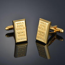 Load image into Gallery viewer, Quality Gold Color Cufflinks Letters/Alien/Square/Dragon/Maple leaves/Balance/Name Cuff Links for mens French bouton manchette - eu-cookie-bar-testing