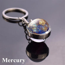 Load image into Gallery viewer, Solar System Planet Keyring Galaxy Nebula Space Keychain Moon Earth Sun Mars Art Picture Double Side Glass Ball Key Chain - eu-cookie-bar-testing