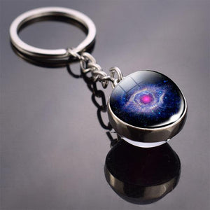 Solar System Planet Keyring Galaxy Nebula Space Keychain Moon Earth Sun Mars Art Picture Double Side Glass Ball Key Chain - eu-cookie-bar-testing