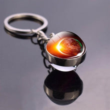 Load image into Gallery viewer, Solar System Planet Keyring Galaxy Nebula Space Keychain Moon Earth Sun Mars Art Picture Double Side Glass Ball Key Chain - eu-cookie-bar-testing