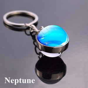 Solar System Planet Keyring Galaxy Nebula Space Keychain Moon Earth Sun Mars Art Picture Double Side Glass Ball Key Chain - eu-cookie-bar-testing