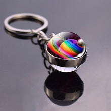 Load image into Gallery viewer, Solar System Planet Keyring Galaxy Nebula Space Keychain Moon Earth Sun Mars Art Picture Double Side Glass Ball Key Chain - eu-cookie-bar-testing