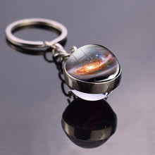 Load image into Gallery viewer, Solar System Planet Keyring Galaxy Nebula Space Keychain Moon Earth Sun Mars Art Picture Double Side Glass Ball Key Chain - eu-cookie-bar-testing