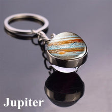 Load image into Gallery viewer, Solar System Planet Keyring Galaxy Nebula Space Keychain Moon Earth Sun Mars Art Picture Double Side Glass Ball Key Chain - eu-cookie-bar-testing