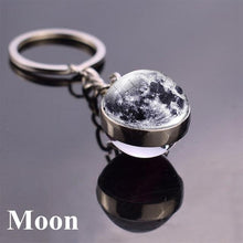 Load image into Gallery viewer, Solar System Planet Keyring Galaxy Nebula Space Keychain Moon Earth Sun Mars Art Picture Double Side Glass Ball Key Chain - eu-cookie-bar-testing