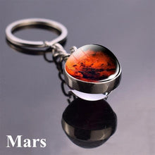 Load image into Gallery viewer, Solar System Planet Keyring Galaxy Nebula Space Keychain Moon Earth Sun Mars Art Picture Double Side Glass Ball Key Chain - eu-cookie-bar-testing