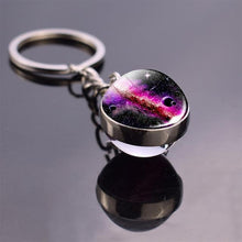 Load image into Gallery viewer, Solar System Planet Keyring Galaxy Nebula Space Keychain Moon Earth Sun Mars Art Picture Double Side Glass Ball Key Chain - eu-cookie-bar-testing