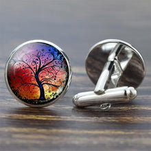 Load image into Gallery viewer, Tree of Life Cufflinks for Men Best Man Cufflinks Set Cufflinks Wedding Life Tree Suit Shirt Silver Cuff Links Men Accessories - eu-cookie-bar-testing