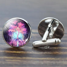 Load image into Gallery viewer, Tree of Life Cufflinks for Men Best Man Cufflinks Set Cufflinks Wedding Life Tree Suit Shirt Silver Cuff Links Men Accessories - eu-cookie-bar-testing