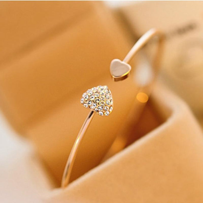 2019 Hot New Fashion Adjustable Crystal Double Heart Bows - eu-cookie-bar-testing