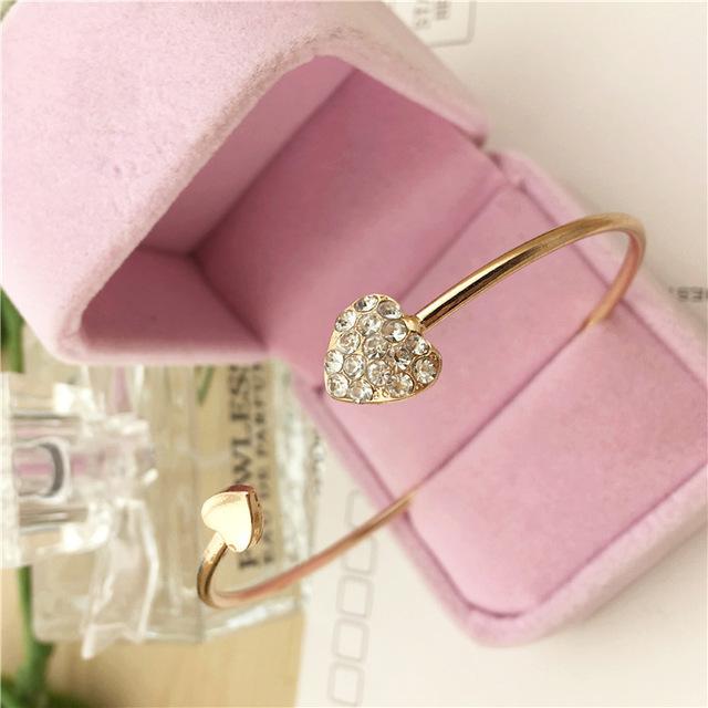 2019 Hot New Fashion Adjustable Crystal Double Heart Bows - eu-cookie-bar-testing