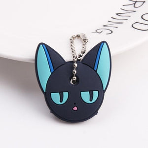 Cute Cartoon Keychain Silicone Stitch Protective Key Case Cover for Key Control Dust Cap Holder Gift Women Key Chain - eu-cookie-bar-testing