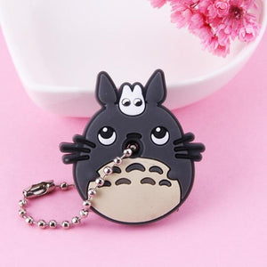 Cute Cartoon Keychain Silicone Stitch Protective Key Case Cover for Key Control Dust Cap Holder Gift Women Key Chain - eu-cookie-bar-testing