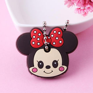 Cute Cartoon Keychain Silicone Stitch Protective Key Case Cover for Key Control Dust Cap Holder Gift Women Key Chain - eu-cookie-bar-testing