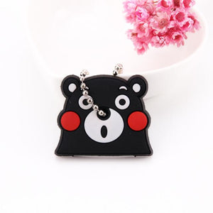 Cute Cartoon Keychain Silicone Stitch Protective Key Case Cover for Key Control Dust Cap Holder Gift Women Key Chain - eu-cookie-bar-testing