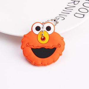 Cute Cartoon Keychain Silicone Stitch Protective Key Case Cover for Key Control Dust Cap Holder Gift Women Key Chain - eu-cookie-bar-testing