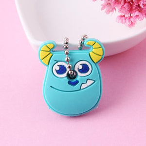 Cute Cartoon Keychain Silicone Stitch Protective Key Case Cover for Key Control Dust Cap Holder Gift Women Key Chain - eu-cookie-bar-testing