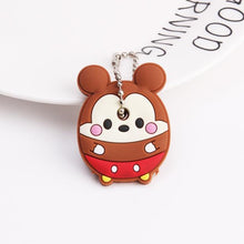 Load image into Gallery viewer, Cute Cartoon Keychain Silicone Stitch Protective Key Case Cover for Key Control Dust Cap Holder Gift Women Key Chain - eu-cookie-bar-testing