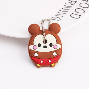 Cute Cartoon Keychain Silicone Stitch Protective Key Case Cover for Key Control Dust Cap Holder Gift Women Key Chain - eu-cookie-bar-testing
