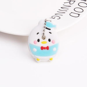 Cute Cartoon Keychain Silicone Stitch Protective Key Case Cover for Key Control Dust Cap Holder Gift Women Key Chain - eu-cookie-bar-testing