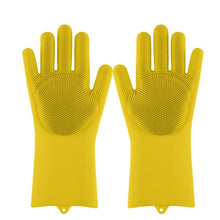 Load image into Gallery viewer, Magic Silicone Dishwashing Scrubber Dish Washing Sponge Rubber Scrub Gloves Kitchen Cleaning 1 Pair - eu-cookie-bar-testing